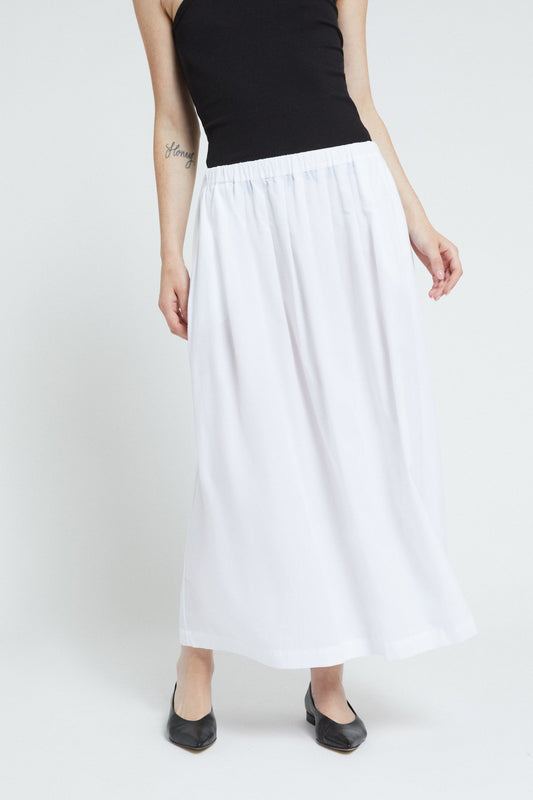 Pleated Poplin Skirt