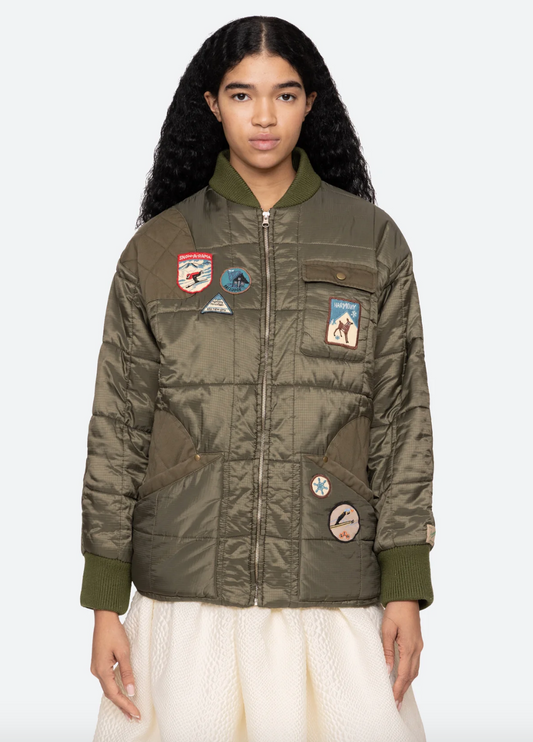 Eira Quilted Patch Puffer Jacket