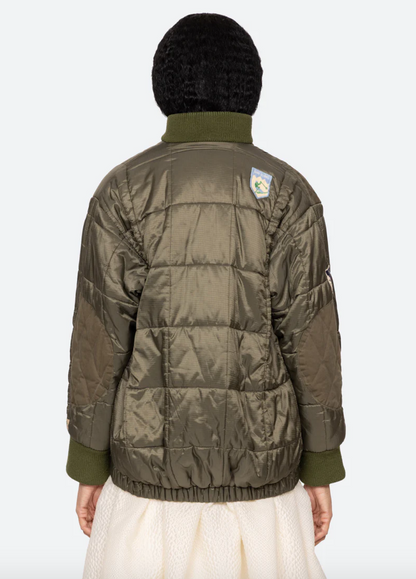 Eira Quilted Patch Puffer Jacket