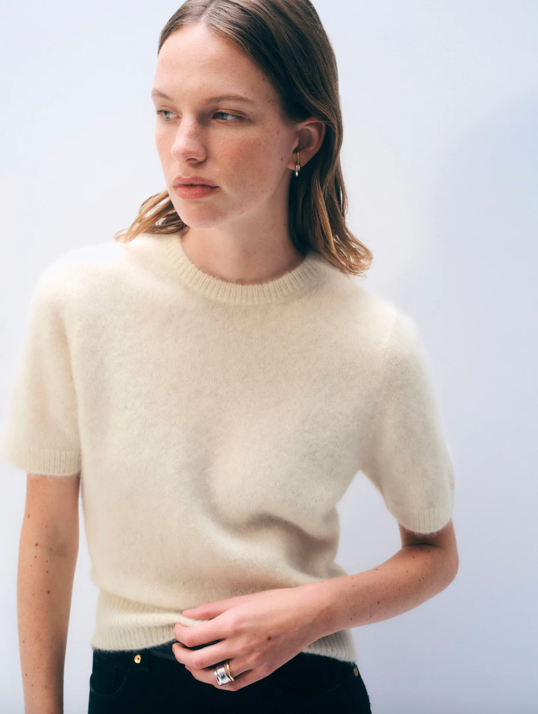 Brushed Cashmere Tee
