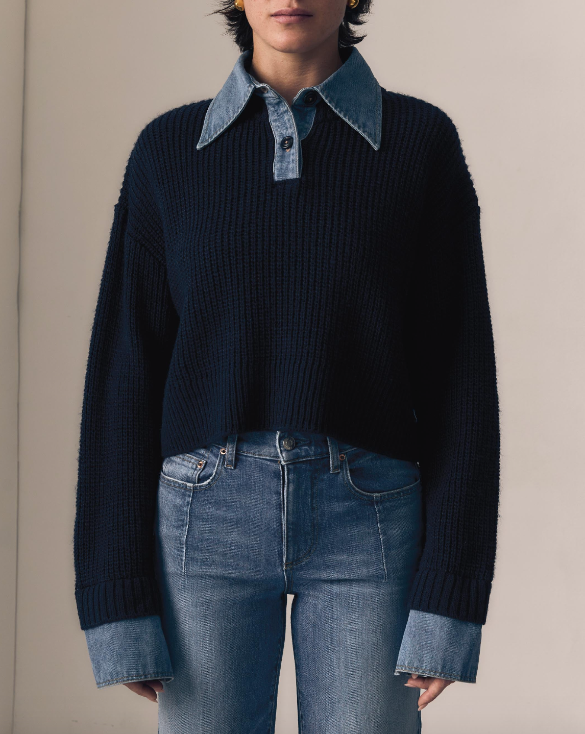 Harvey Sweater-Navy Denim