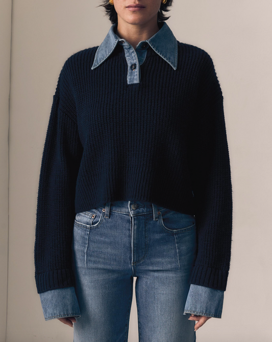 Harvey Sweater-Navy Denim