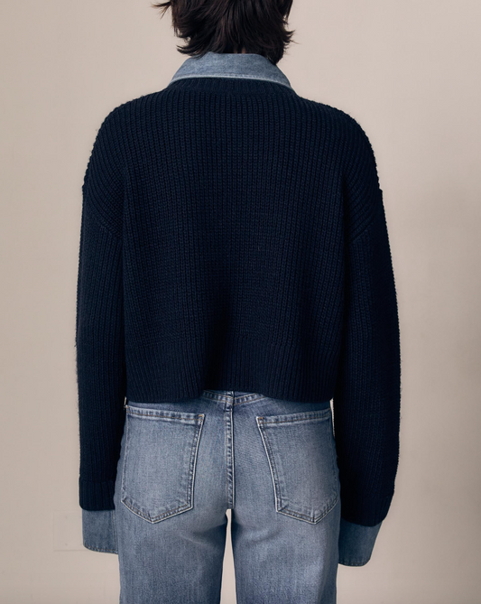 Harvey Sweater-Navy Denim