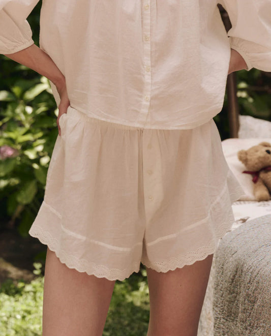 The Eyelet Tap Short - True White