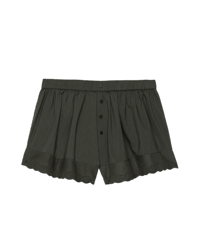 The Eyelet Tap Short - Black