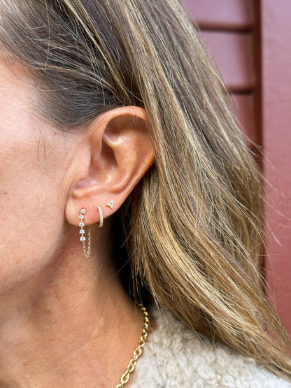 Multi Diamond Chain Stud