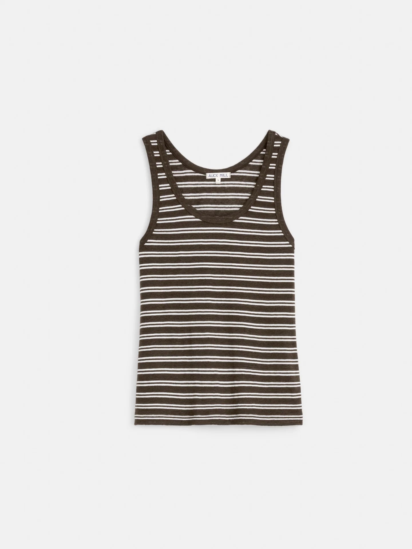 Garcon Tank - Roasted Bean & White