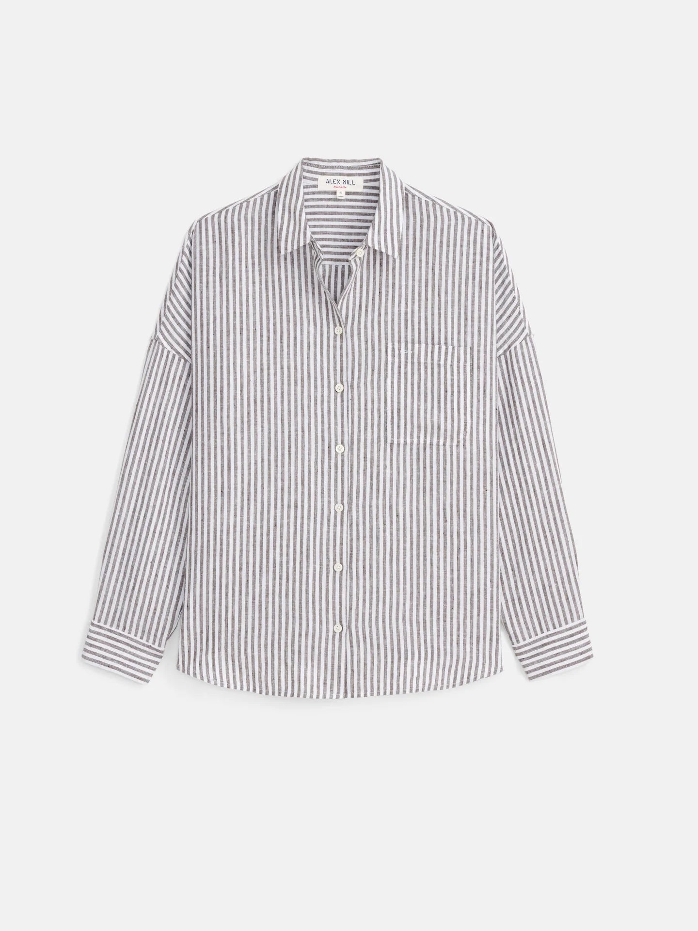 Jo Striped Shirt - Espresso/Ivory
