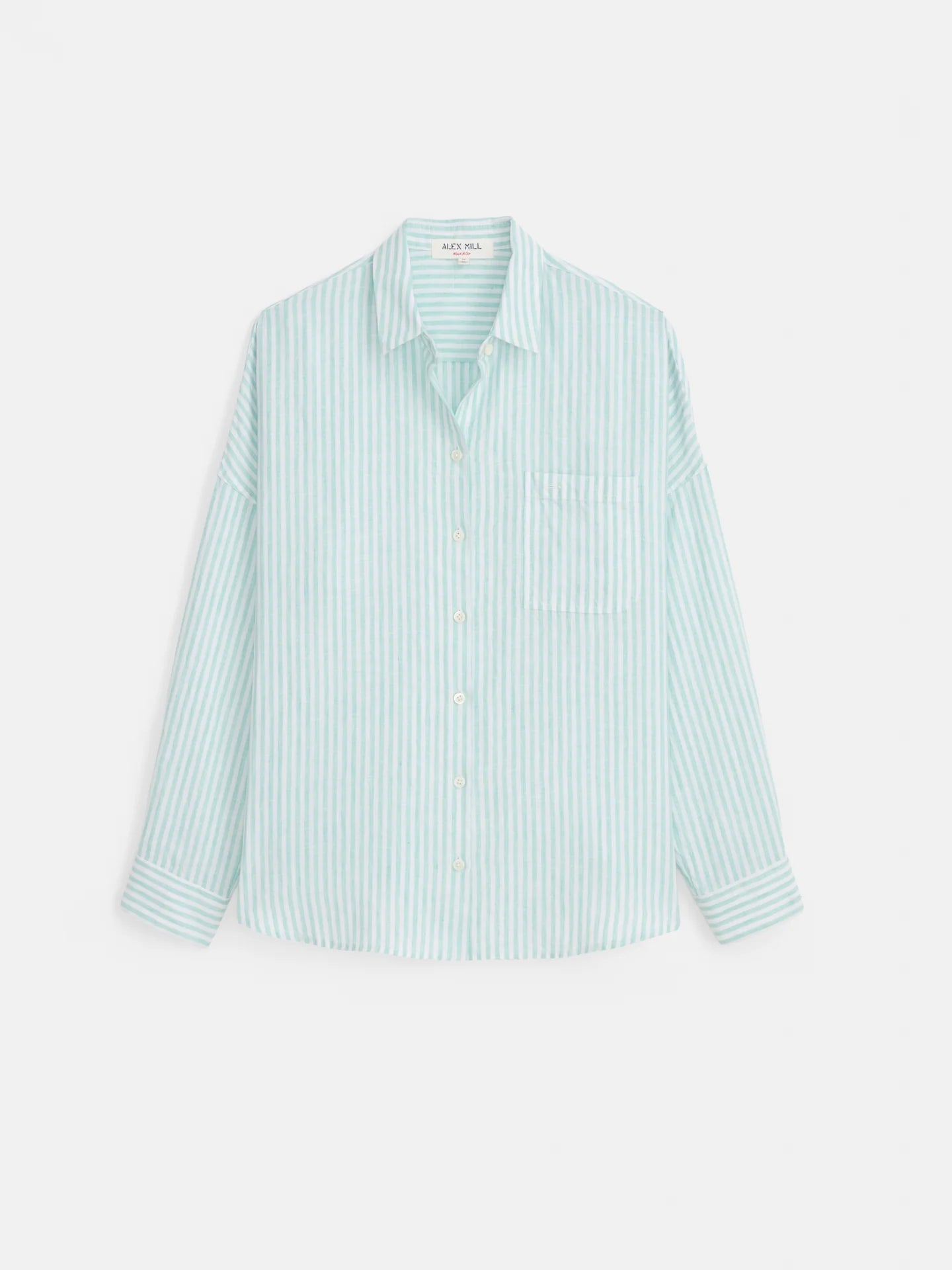 Jo Striped Shirt - Seaglass/Ivory