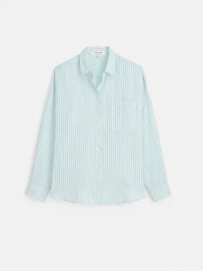 Jo Striped Shirt - Seaglass/Ivory