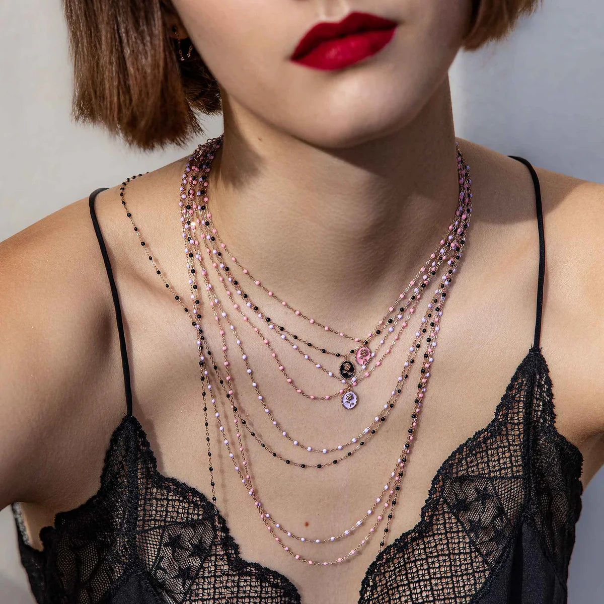 Classic Gigi Necklace-Fuchsia