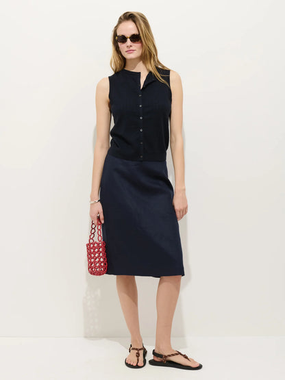 Odette Sweater Tank - Navy