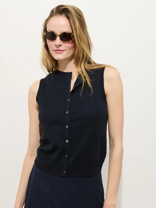 Odette Sweater Tank - Navy