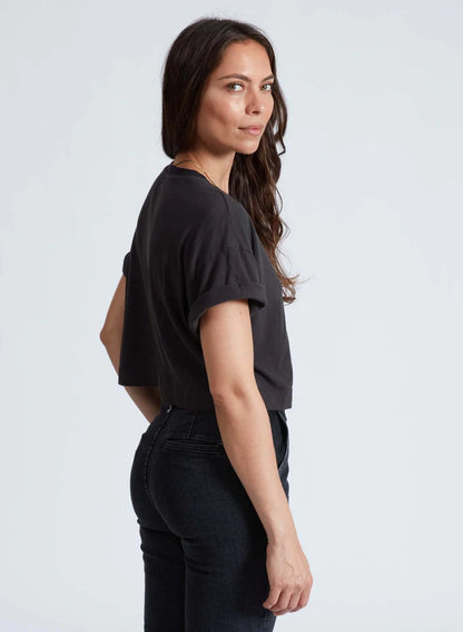 Cuff Tee -  Stone Black