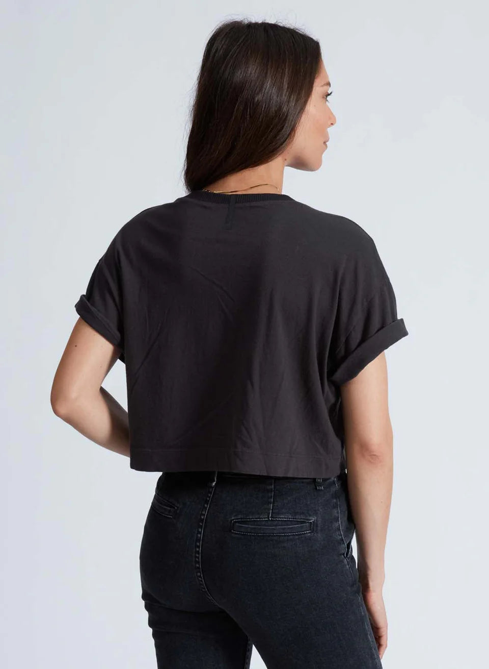 Cuff Tee -  Stone Black