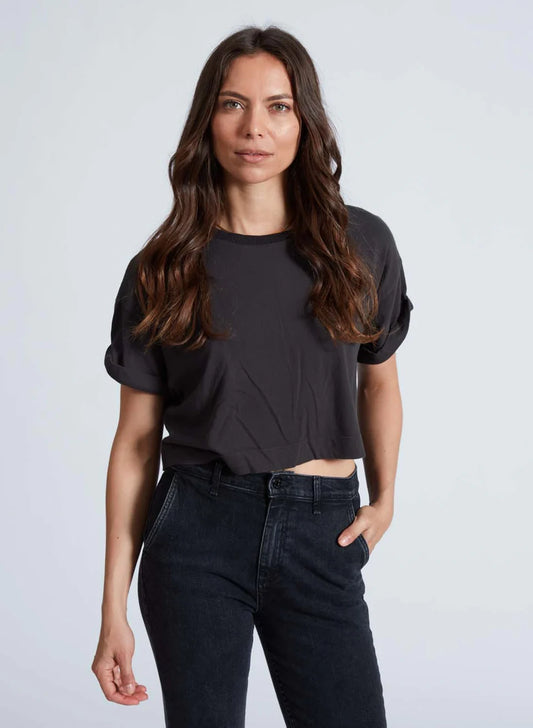 Cuff Tee -  Stone Black