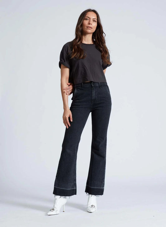 Cuff Tee -  Stone Black