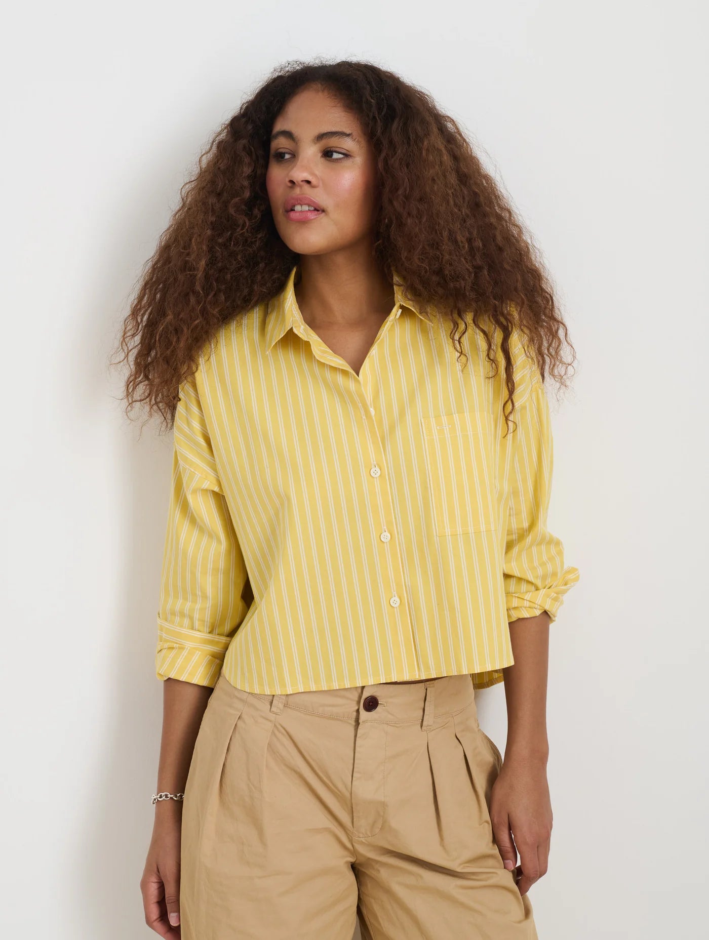 Striped Cropped Jo Shirt