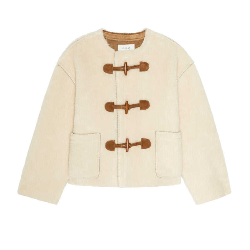The Woodside Toggle Coat - Cream