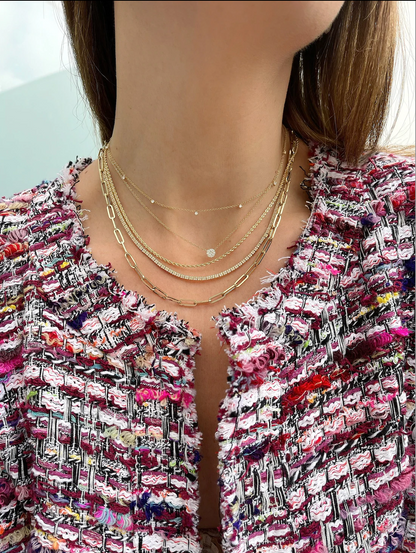 14K Full Cut Diamond Choker