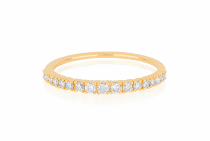 14K Full Cut Diamond Arc Stack Ring