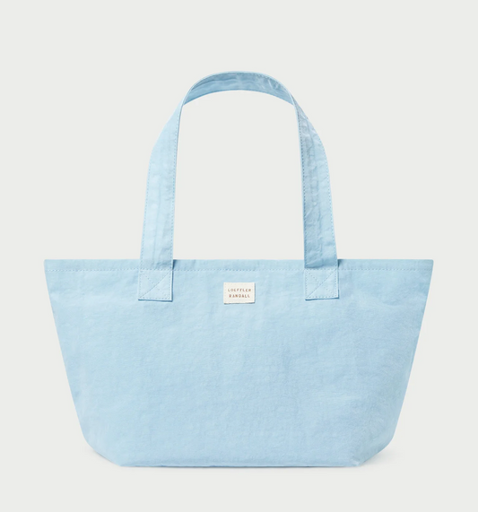 Ellis Nylon Packable Tote- Light Blue