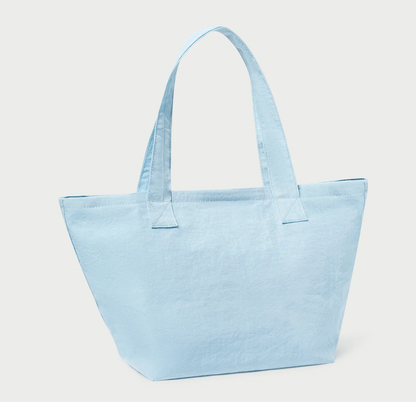 Ellis Nylon Packable Tote- Light Blue