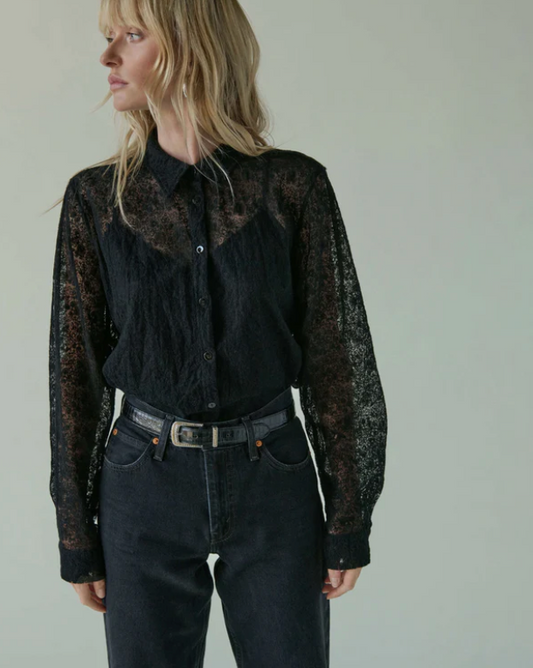 Burke Lace Button Down