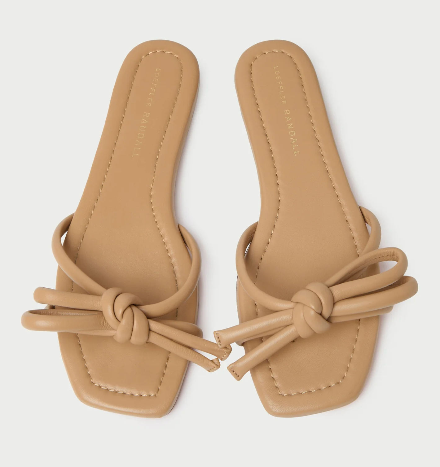 Hadley Leather Bow Flat Sandal