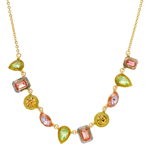Multi-Stone Bezel Necklace
